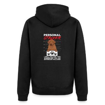 Foxred Labrador Fox Red Labrador Retriever - Unisex Premium Organic Zip Hoodie - black - Back - Nico (187cm)