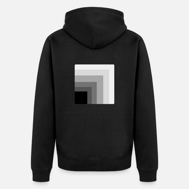 Quadrate innerhalb eines Quadrats - Unisex Premium Bio Zip Hoodie - Schwarz