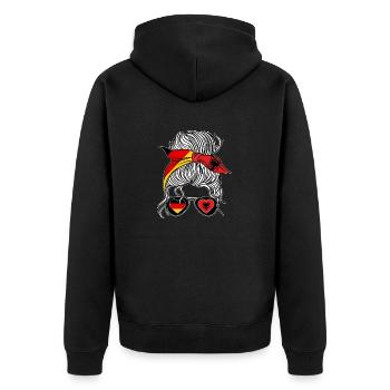 Drapeau albanais Aigle albanais Shqiponja - Veste à capuche bio Premium Unisexe - noir - Dos - Nico (187cm)