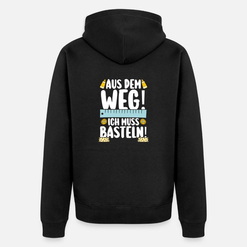 Bastler Basteln - Unisex Premium Bio Zip Hoodie - Schwarz