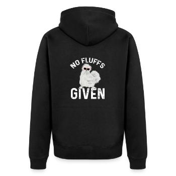 Seidenhuhn Poulet soyeux - Veste à capuche bio Premium Unisexe - noir - Dos - Nico (187cm)