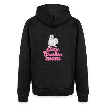 Seidenhuhn Poulet soyeux - Veste à capuche bio Premium Unisexe - noir - Dos - Nico (187cm)