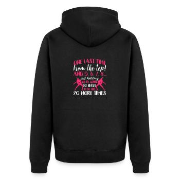 One last time from the best funny dance lover - Unisex Premium Organic Zip Hoodie - black - Back - Nico (187cm)