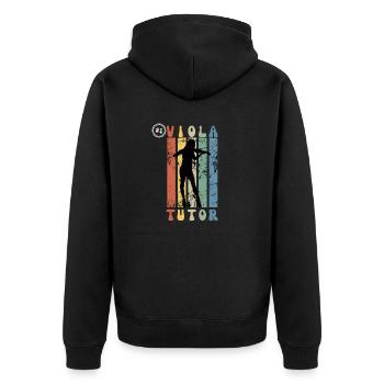 Number One Viola Tutor - Gift Idea For Viola Teach - Unisex Premium Organic Zip Hoodie - black - Back - Nico (187cm)