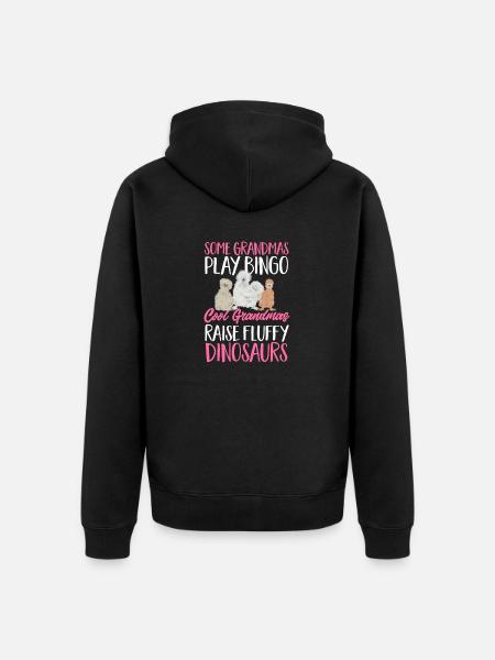 Seidenhuhn Silkie Chicken - Unisex Premium Bio Zip Hoodie - Schwarz
