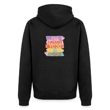 Ich will nur tanzen Hip Hop HipHop Tänzer - Unisex Premium Bio Zip Hoodie - Schwarz - Hinten - Nico (187cm)