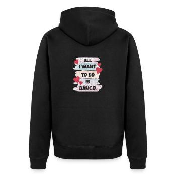 Je veux juste danser Hip Hop HipHop Danseur - Veste à capuche bio Premium Unisexe - noir - Dos - Nico (187cm)