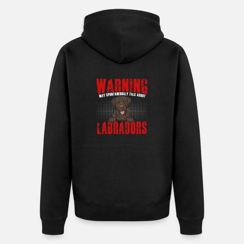 Chien Labrador Retriever chocolat - Veste à capuche bio Premium Unisexe - noir