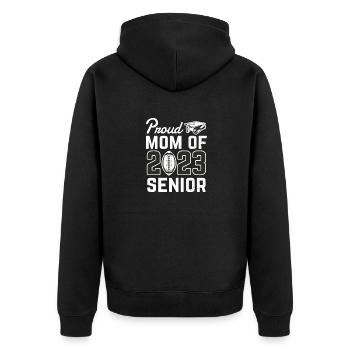 Senioren-Pride 2023 - Unisex Premium Bio Zip Hoodie - Schwarz - Hinten - Nico (187cm)