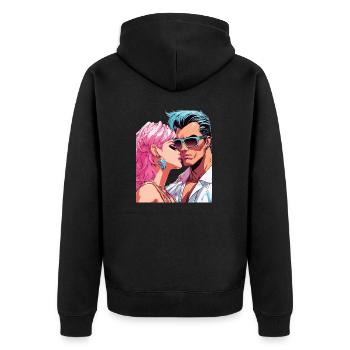 Anime Ensemble pour l’éternité - Veste à capuche bio Premium Unisexe - noir - Dos - Nico (187cm)
