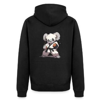 Drôle Koala Arts Martiaux MMA Kawaii Arts Martiaux - Veste à capuche bio Premium Unisexe - noir - Dos - Nico (187cm)