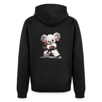 Drôle Koala Arts Martiaux MMA Kawaii Arts Martiaux - Veste à capuche bio Premium Unisexe - noir - Dos - Nico (187cm)