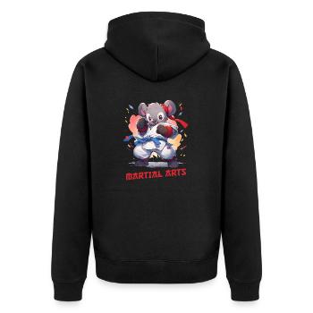 Drôle Koala Arts Martiaux MMA Kawaii Arts Martiaux - Veste à capuche bio Premium Unisexe - noir - Dos - Nico (187cm)
