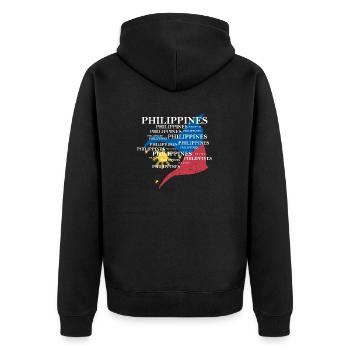 Philippines drapeau philippin fierté je cadeau - Veste à capuche bio Premium Unisexe - noir - Dos - Nico (187cm)