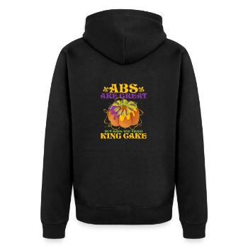 Les abdominaux sont géniaux, mais avez-vous essayé King Cake Party M - Veste à capuche bio Premium Unisexe - noir - Dos - Nico (187cm)