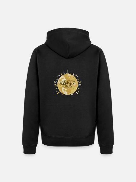 DISCO - Unisex Premium Organic Zip Hoodie - black
