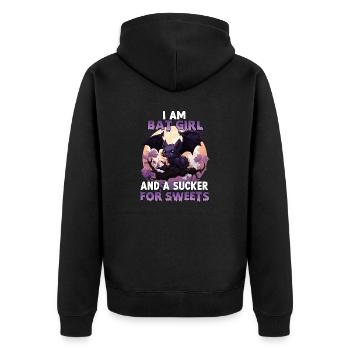 Halloween Costume Bat Girl Kawaii Anime Cosplay - Veste à capuche bio Premium Unisexe - noir - Dos - Nico (187cm)
