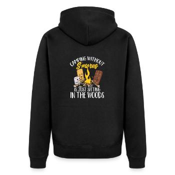 S'more Campfire Marshmallow Camping - Veste à capuche bio Premium Unisexe - noir - Dos - Nico (187cm)