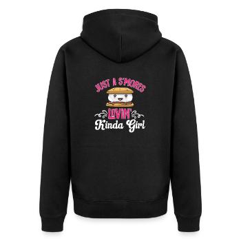 S'more Campfire Marshmallow Camping - Veste à capuche bio Premium Unisexe - noir - Dos - Nico (187cm)