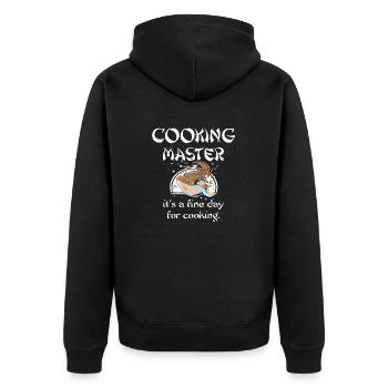 Chef cuisinier - Veste à capuche bio Premium Unisexe - noir - Dos - Nico (187cm)