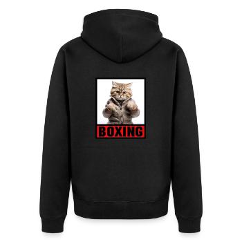 Funny Cat Boxe Arts Martiaux MMA Arts Martiaux - Veste à capuche bio Premium Unisexe - noir - Dos - Nico (187cm)