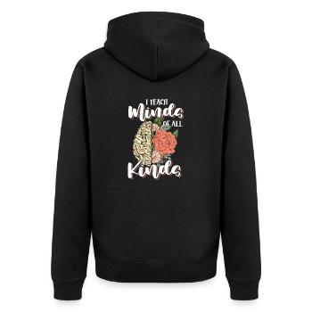 Ich Unterrichte Geister Aller Art Sped Teacher - Unisex Premium Bio Zip Hoodie - Schwarz - Hinten - Nico (187cm)