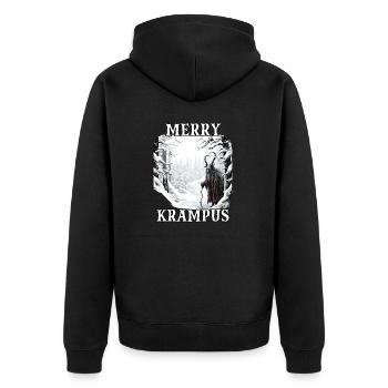 Krampus T | Costume de Krampus | Père Noël - Veste à capuche bio Premium Unisexe - noir - Dos - Nico (187cm)