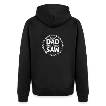Best Dad We Ever Saw - Master Carpenter Pride - Unisex Premium Bio Zip Hoodie - Schwarz - Hinten - Nico (187cm)