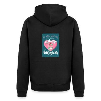 I would love to be in love again! Single Saying - Unisex Premium Organic Zip Hoodie - black - Back - Nico (187cm)