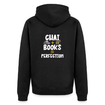 Chai Tee Masala Chai - Unisex Premium Bio Zip Hoodie - Schwarz - Hinten - Nico (187cm)
