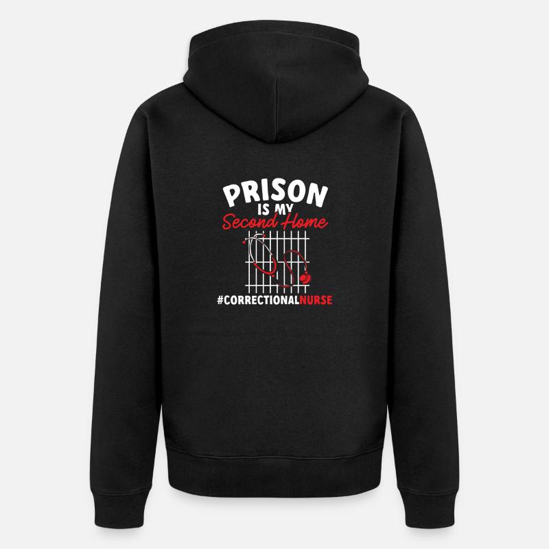Pénitencier d’infirmières - Veste à capuche bio Premium Unisexe - noir
