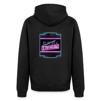 snake snakes shirts present gift idea - Unisex Premium Bio Zip Hoodie - Schwarz - Hinten - Nico (187cm)