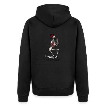 Squelette jusqu’à ce que la mort nous sépare - Veste à capuche bio Premium Unisexe - noir - Dos - Nico (187cm)