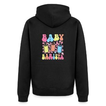 Infirmière Bébé Maternité Infirmière - Veste à capuche bio Premium Unisexe - noir - Dos - Nico (187cm)