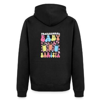 Infirmière Bébé Maternité Infirmière - Veste à capuche bio Premium Unisexe - noir - Dos - Nico (187cm)