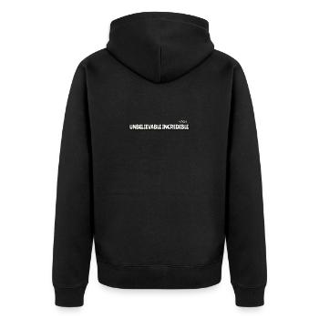 Outrageusement incroyable - Veste à capuche bio Premium Unisexe - noir - Dos - Nico (187cm)