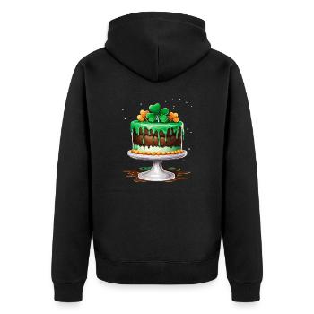 Geburtstagstorte / Kuchen / Happy Birthday / Torte - Unisex Premium Bio Zip Hoodie - Schwarz - Hinten - Nico (187cm)