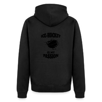 Joueur de hockey sur glace Fan de hockey Équipe de hockey sur glace - Veste à capuche bio Premium Unisexe - noir - Dos - Nico (187cm)