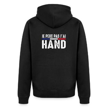 Je Peux Pas J'ai Hand handball Joueur Handballeur - Veste à capuche bio Premium Unisexe - noir - Dos - Nico (187cm)