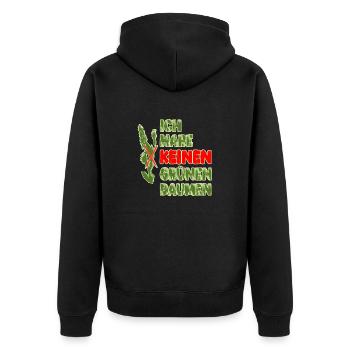 No idea - Unisex Premium Organic Zip Hoodie - black - Back - Nico (187cm)