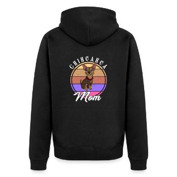 Meilleur Chihuahua Maman Chien Rétro - Veste à capuche bio Premium Unisexe - noir - Dos - Nico (187cm)