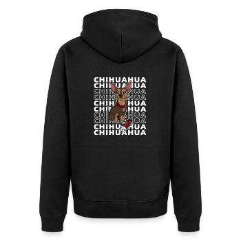 Baskets pour chien Chihuahua - Veste à capuche bio Premium Unisexe - noir - Dos - Nico (187cm)