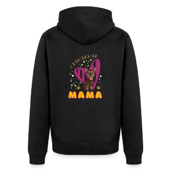 Chihuahua Chien Coeur Maman - Veste à capuche bio Premium Unisexe - noir - Dos - Nico (187cm)