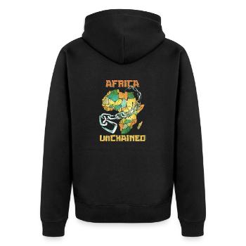 L’Afrique déchaînée - Veste à capuche bio Premium Unisexe - noir - Dos - Nico (187cm)