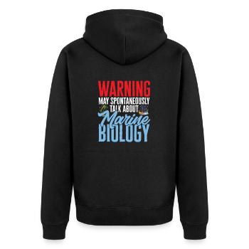 Marine Biology Ocean Marine Biologist - Unisex Premium Organic Zip Hoodie - black - Back - Nico (187cm)