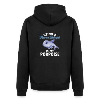 Marine Biology Ocean Marine Biologist - Unisex Premium Organic Zip Hoodie - black - Back - Nico (187cm)