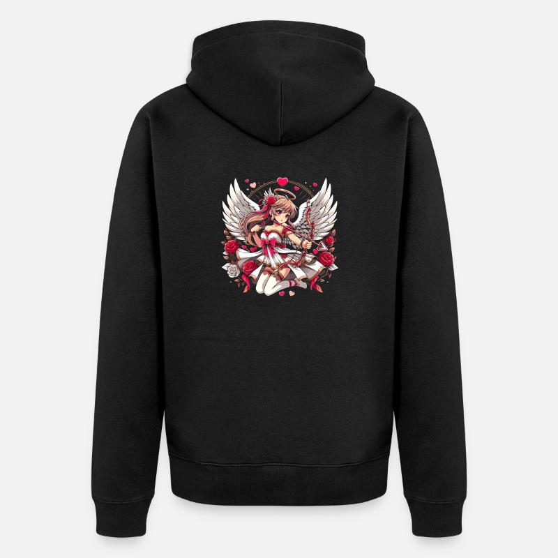 Ange de l’amour - Veste à capuche bio Premium Unisexe - noir