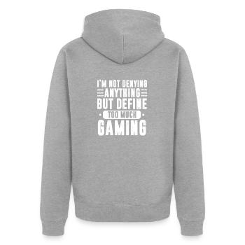 Jeux vidéo drôles Conception de jeux Adulte Gamer Jeux - Veste à capuche bio Premium Unisexe - gris chiné - Dos - Nico (187cm)