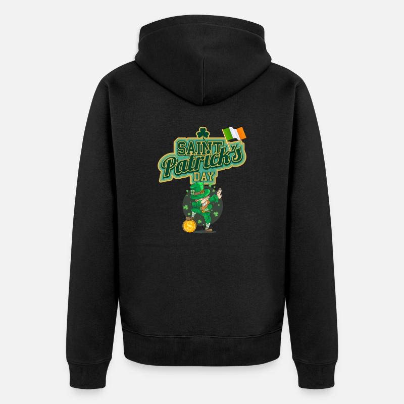 Fête de la Saint-Patrick - Veste à capuche bio Premium Unisexe - noir