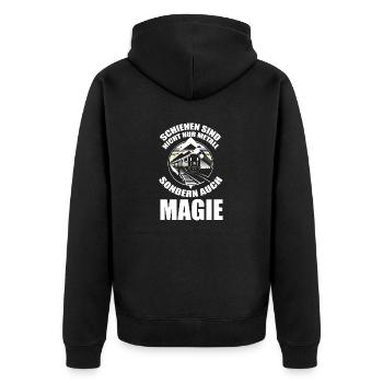 Model Railroad Model Train Train Railroad Railroad Railroad Railroad Model Train Model Train Model T - Unisex Premium Organic Zip Hoodie - black - Back - Nico (187cm)